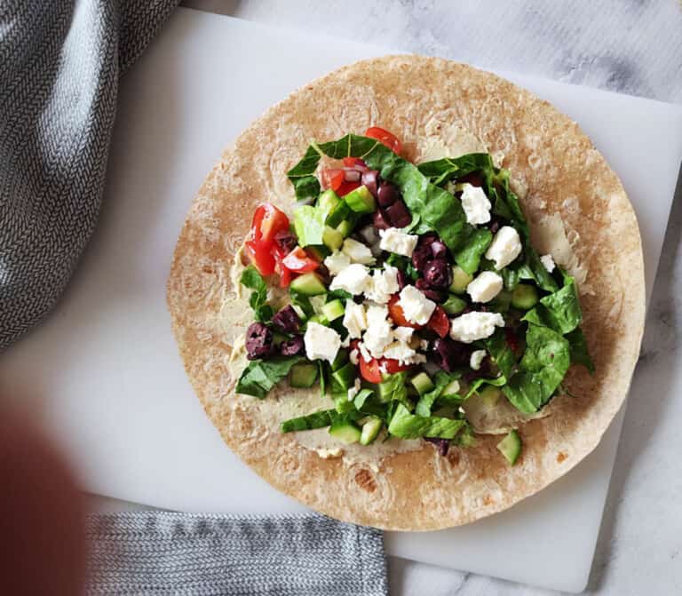 Easy Healthy Mediterranean Hummus Wrap Recipe Simple And Savory