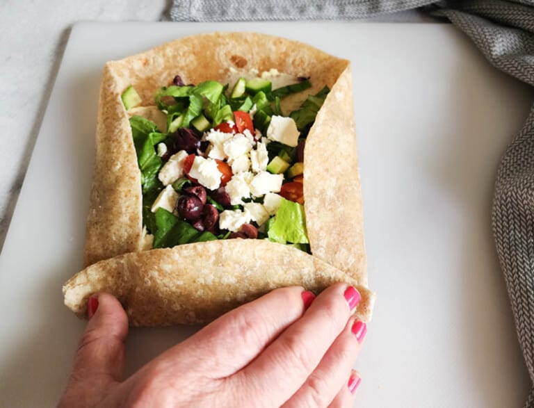 Easy Healthy Mediterranean Hummus Wrap Recipe Simple And Savory
