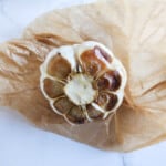 a picture of fully roasted garlic