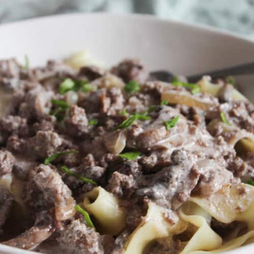 Easy 5 Ingredient Beef Stroganoff with Ground Beef Simple And Savory