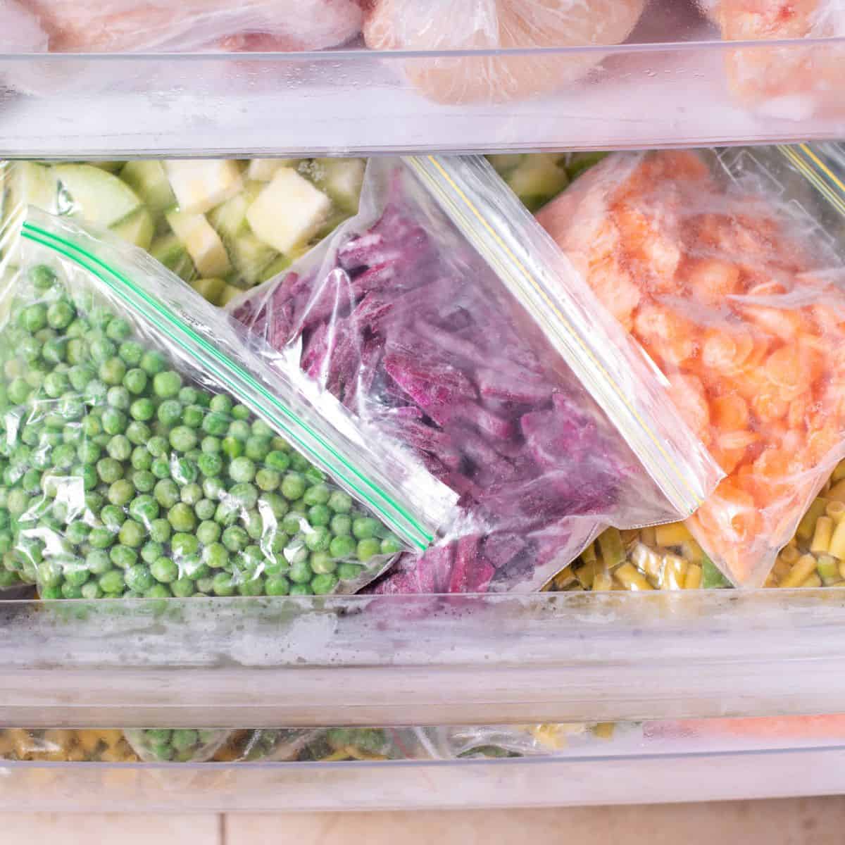 a picture of frozen vegetables