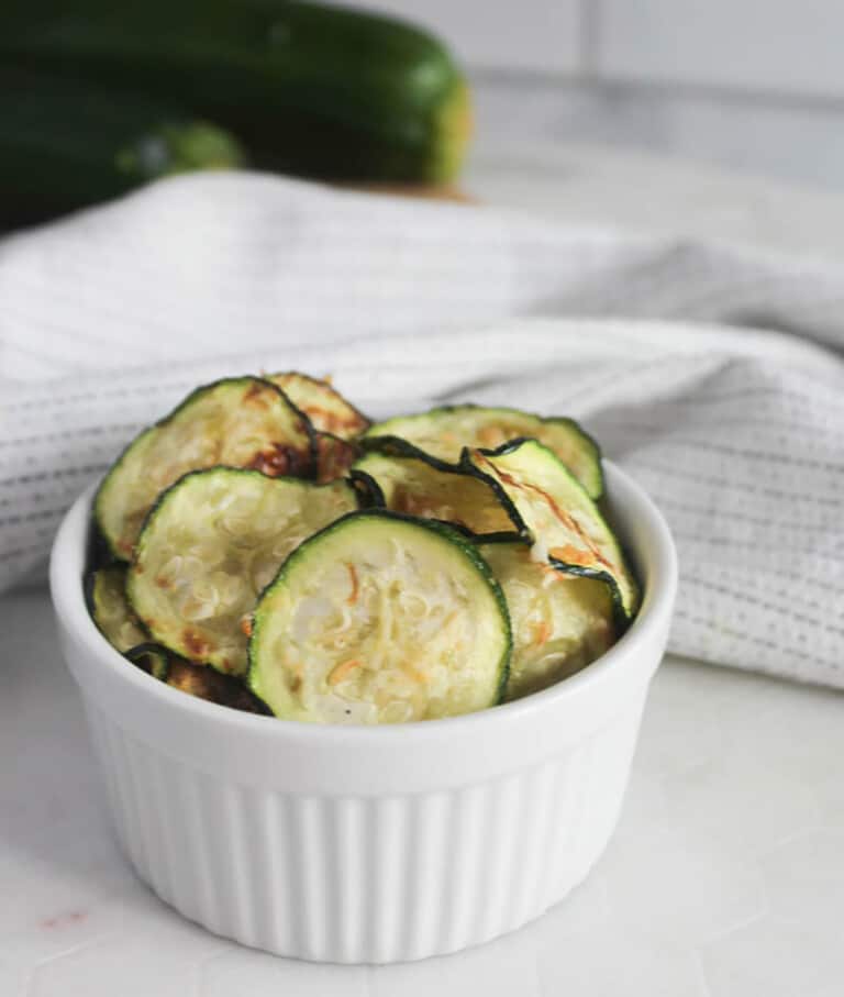 Air Fryer Zucchini Chips Recipe with Parmesan Cheese