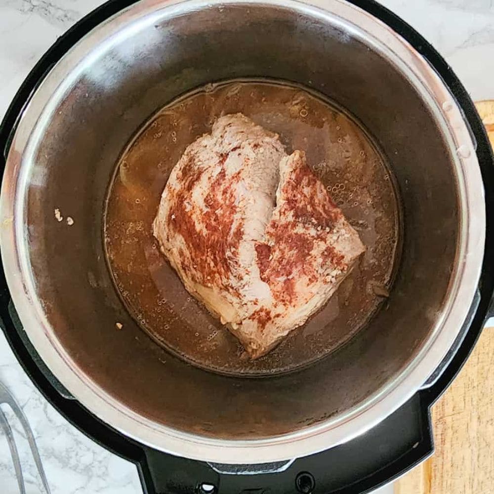 Process step 4 cooked pork loin in an instant 