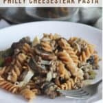 s one-pot Philly cheesesteak pasta recipe combines the classic flavors of beef, sauteed onions, bell peppers, mushrooms, and melty cheese tossed with tender pasta. This dish will become a new family favorite in your meal preparation.