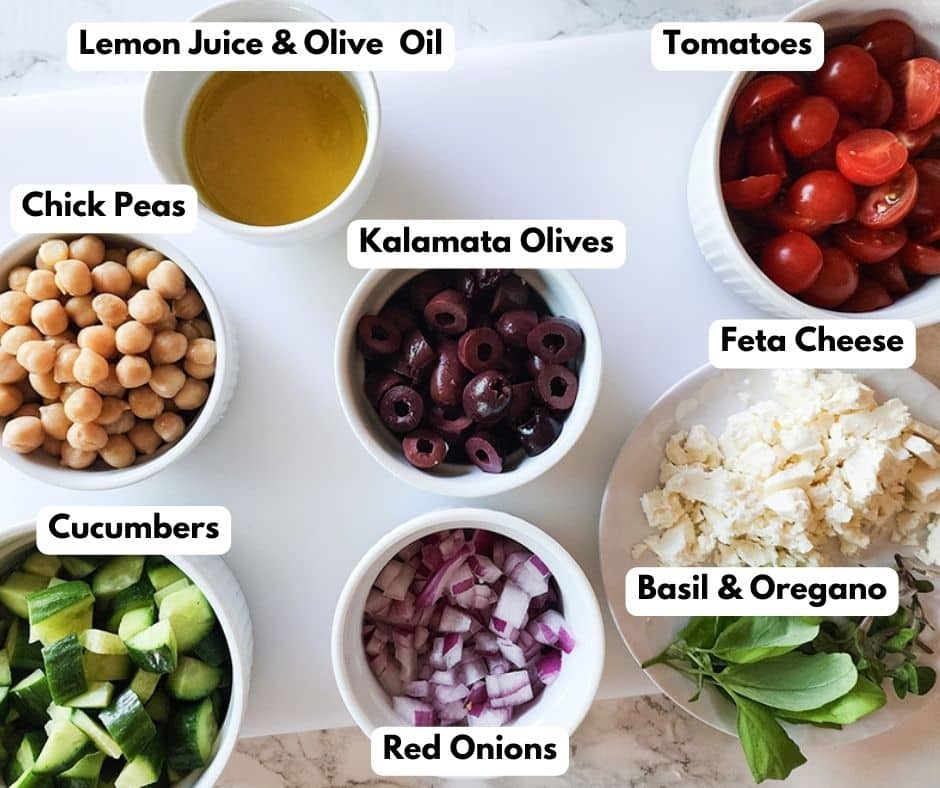 a picture of the ingredients needed to make the cucumber salad 