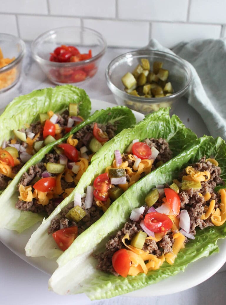 OnePan Cheeseburger Lettuce Wraps Recipe Quick and Easy! Simple