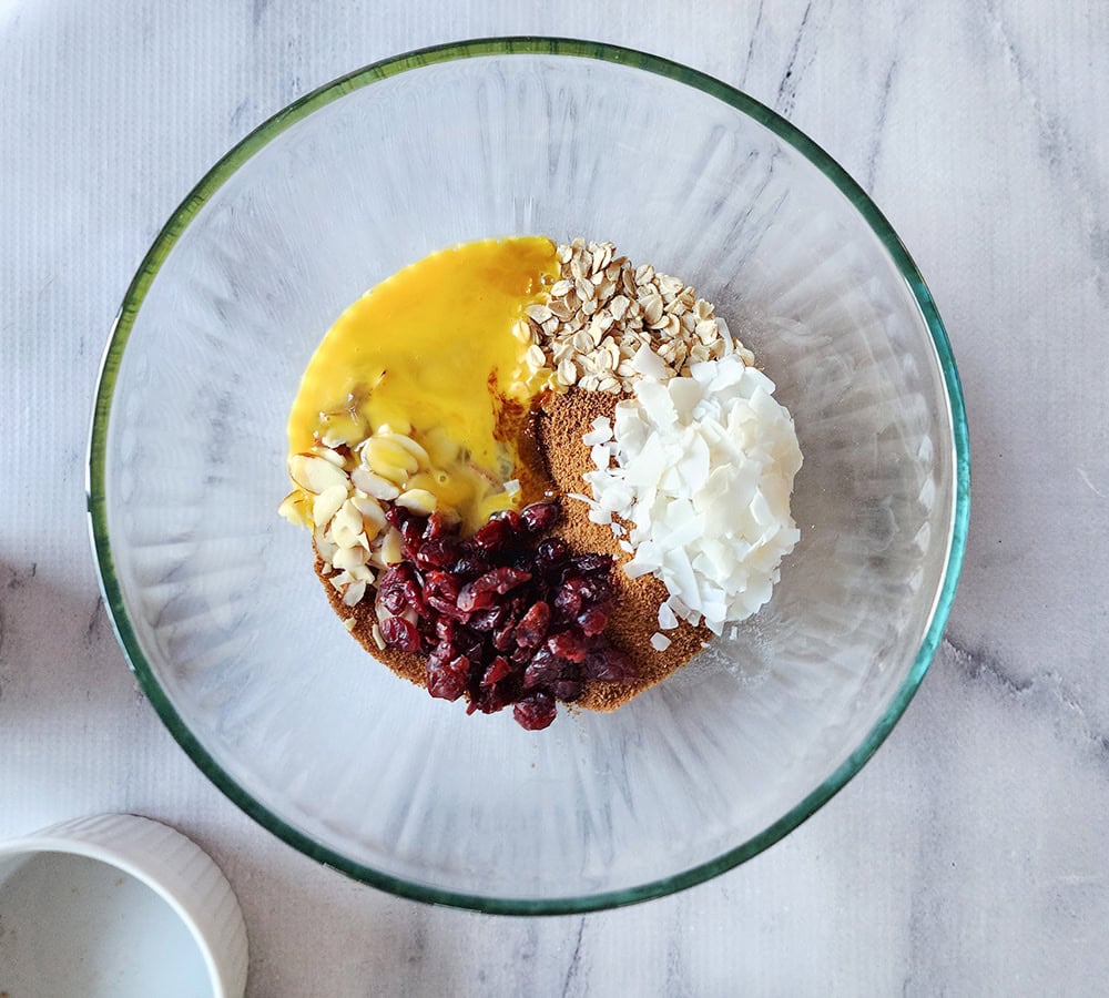 a picture of step one, add the ingredients