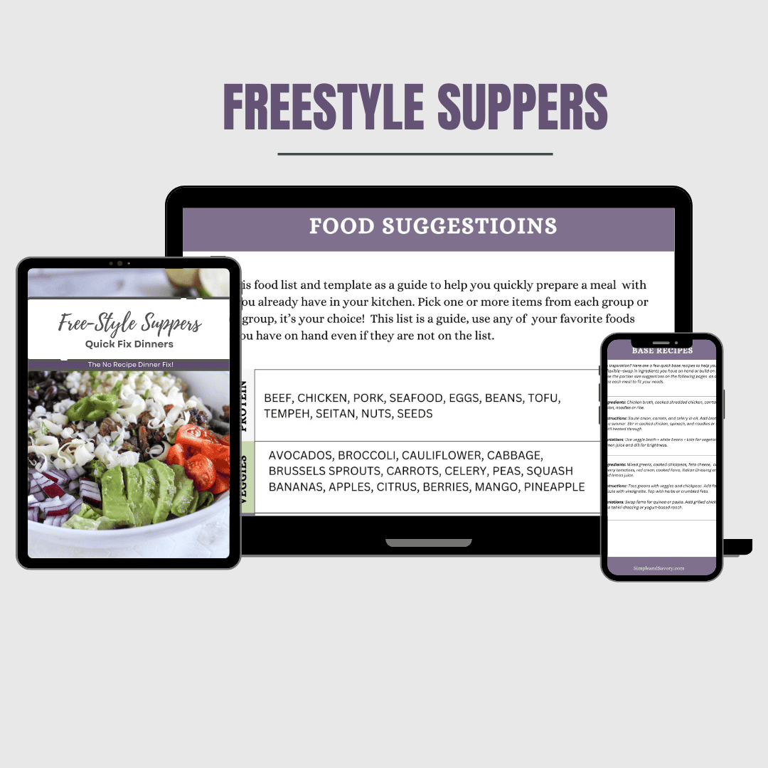 a mock up of frestyle suppers guide