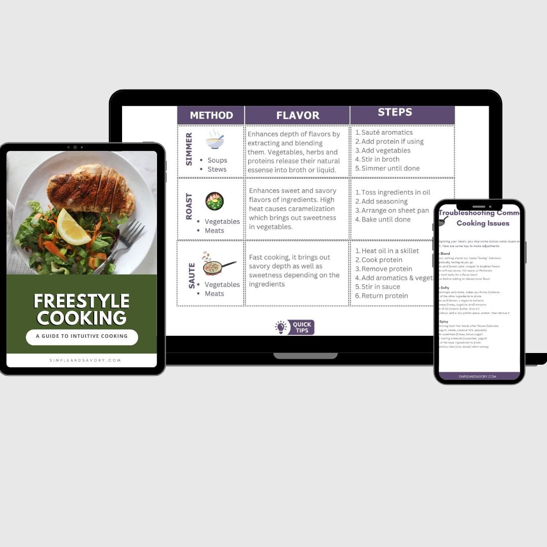 a picture of freestyle cooking course workbook cover and two pages from the book