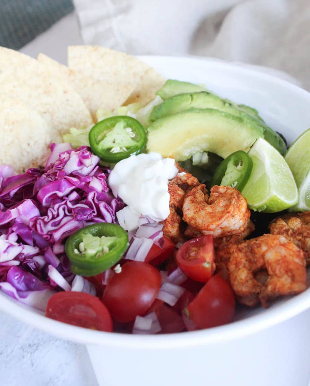 a picture of shrimp taco bowls the perfect example of flavor