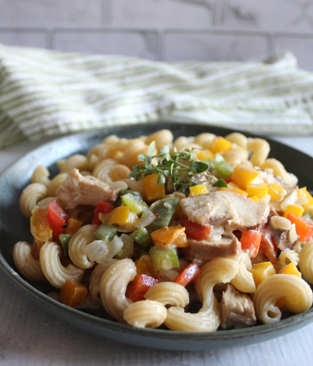 rasta pasta on a plate 